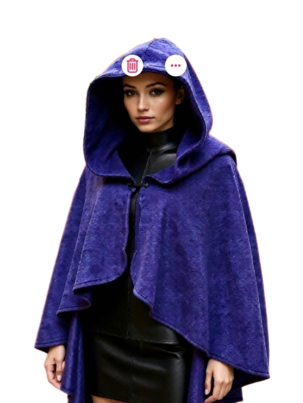 Purple Hooded Cape Renaissance Cosplay Fashion One Size Fits Most